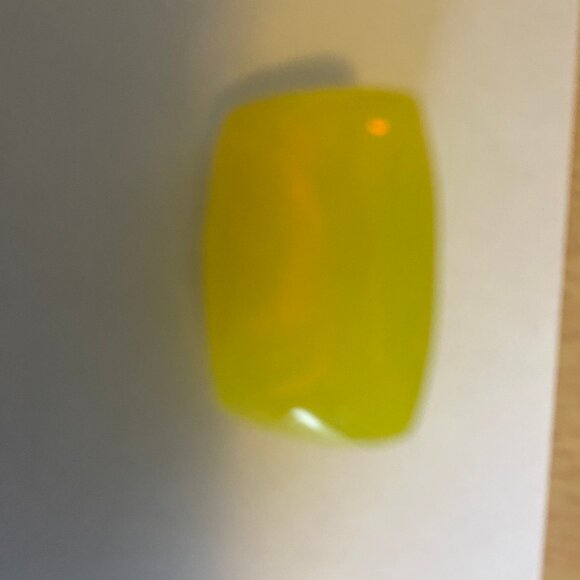 95 Ct Natural NEON Yellow Opal Flawless Cushion Certified Loose Gemstone 33x24mm - Picture 7 of 9